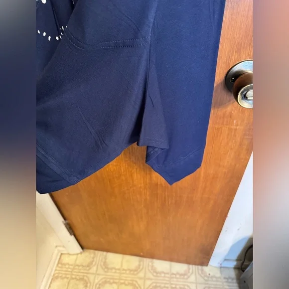 New With Tags, Beautiful Navy Women's Tunic, Size 14, 3/4 Sleeves & V-Neckline - Picture 17 of 17